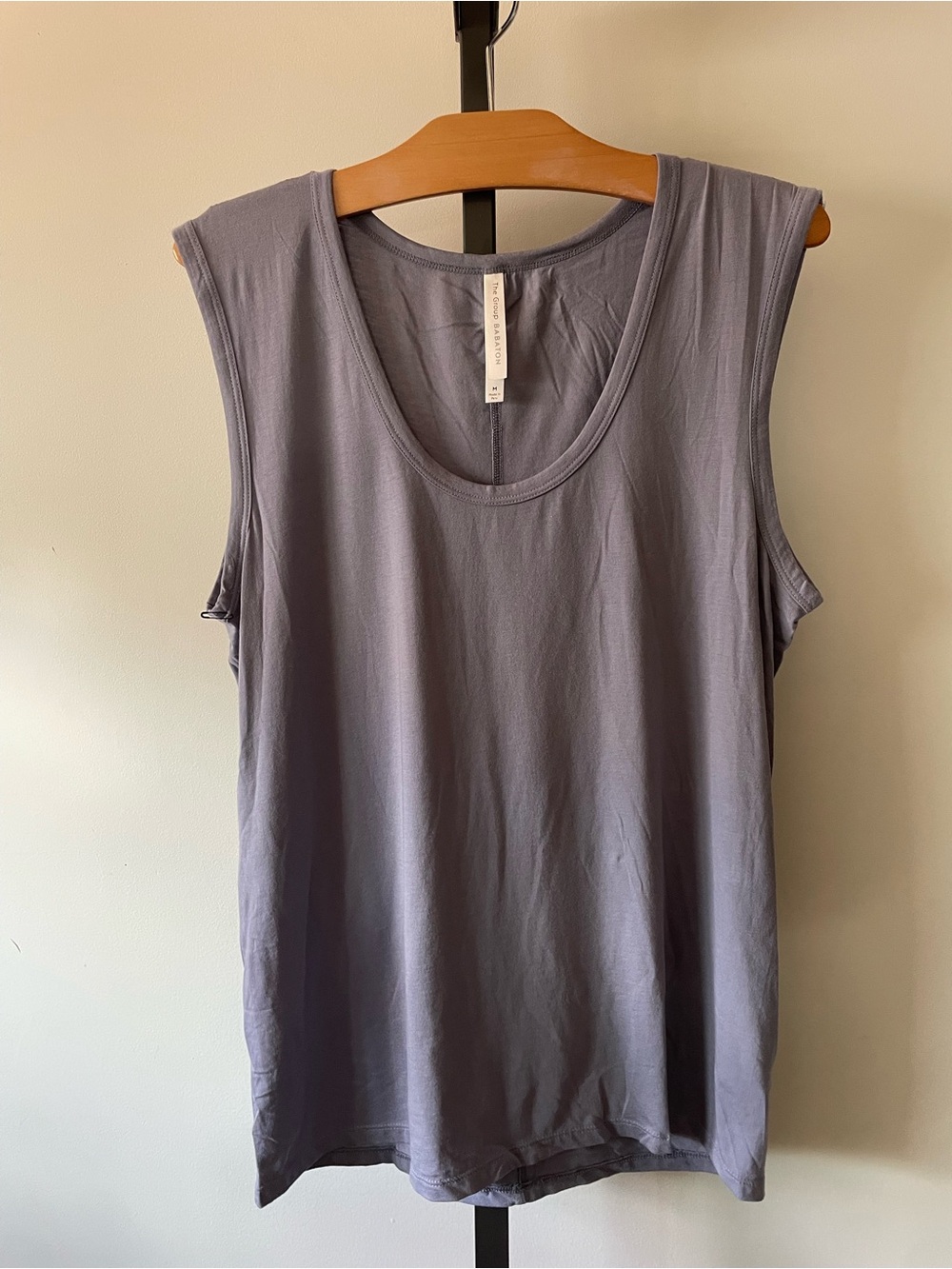 Babaton Slate Gray Scoop Neck Tank Top